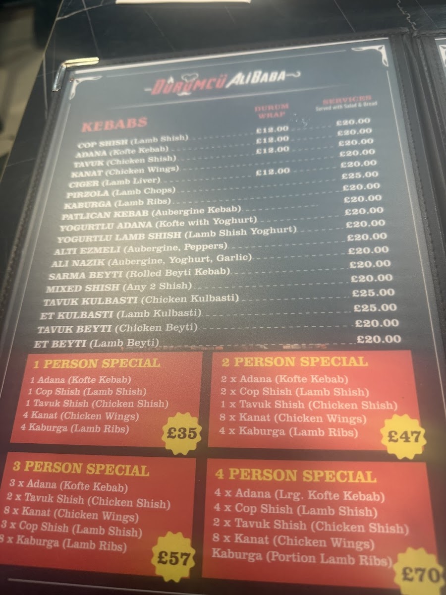 Durumcu Ali Baba Menu - Image 2